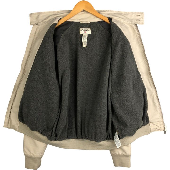 Ralph Lauren Polo Jeans Company Harrington Jacket, Swing Top, Men's Size Medium cotton Beige type Vintage Second Hand