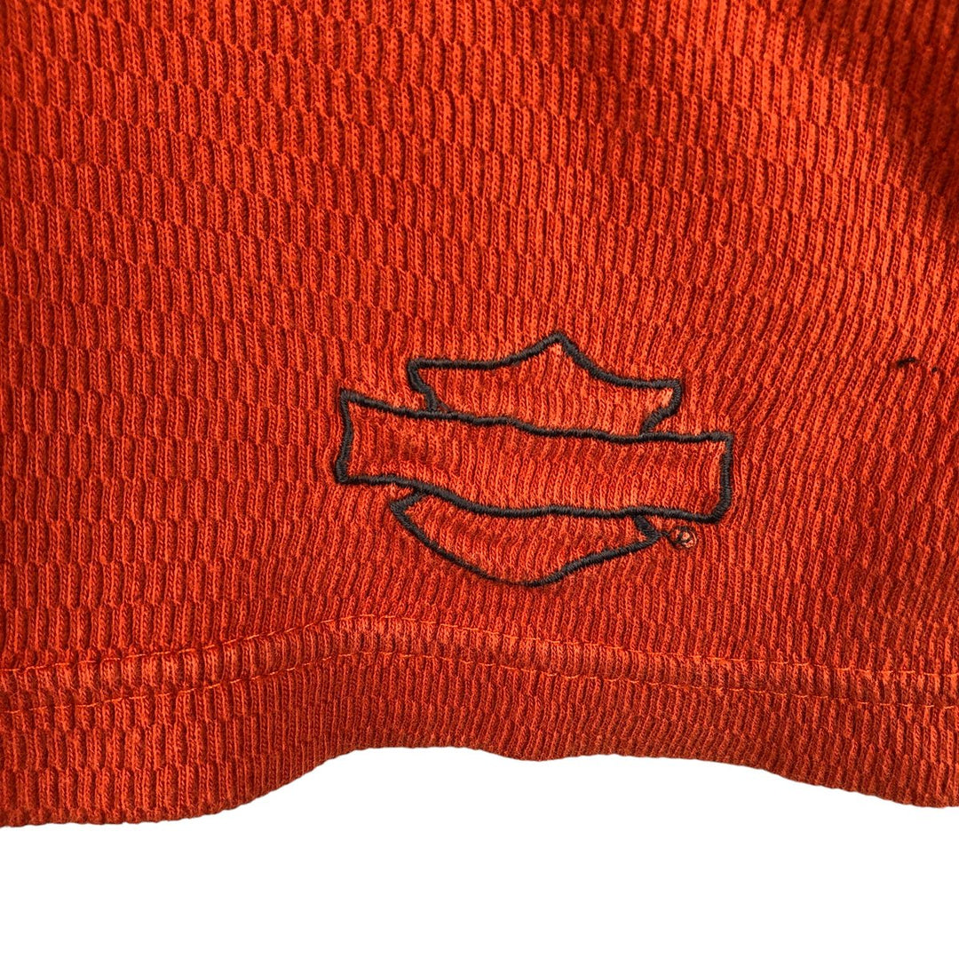Harley-Davidson Long Sleeve T-Shirt, Men's XXL cotton orange type Vintage Second Hand