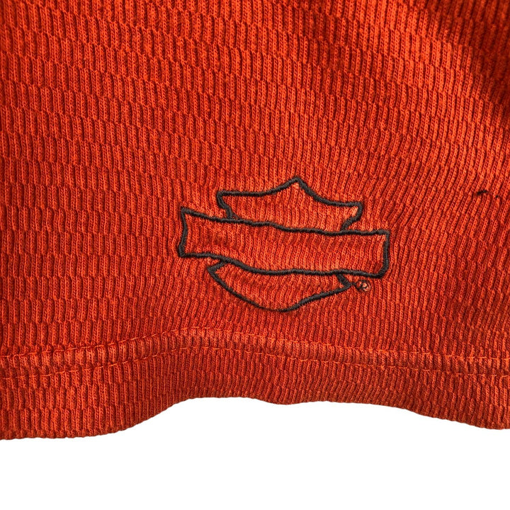 Harley-Davidson Long Sleeve T-Shirt, Men's XXL cotton orange type Vintage Second Hand