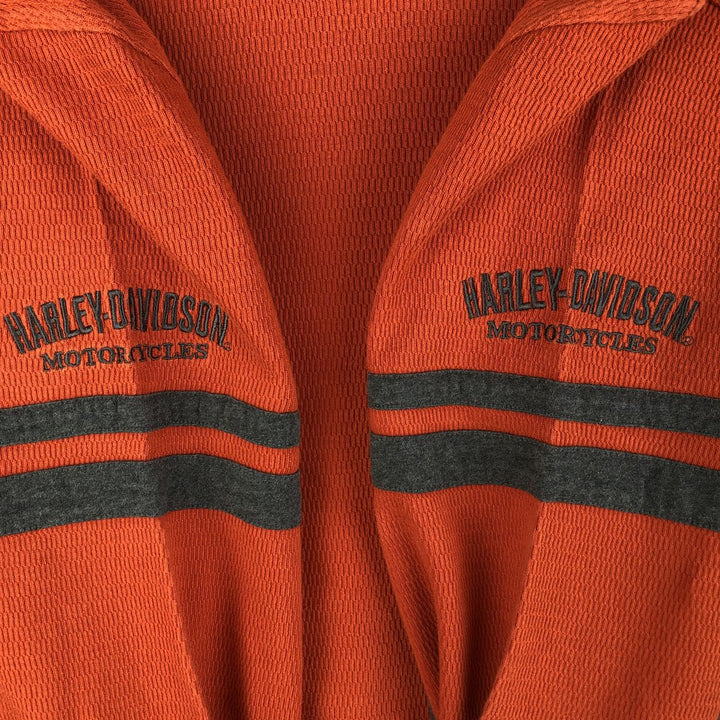 Harley-Davidson Long Sleeve T-Shirt, Men's XXL cotton orange type Vintage Second Hand