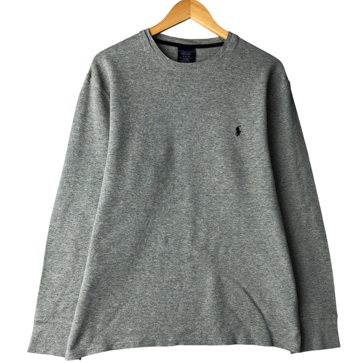 Ralph Lauren POLO RALPH LAUREN SLEEPWEAR long-sleeved T-shirt, men's size XL cotton gray type Vintage Second Hand