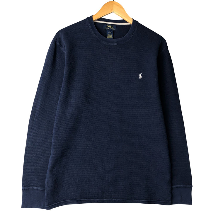 Ralph Lauren POLO RALPH LAUREN long-sleeved T-shirt, men's size L cotton navy blue type Vintage Second Hand