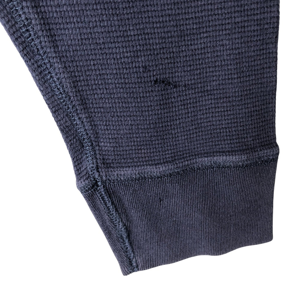 Ralph Lauren POLO RALPH LAUREN SLEEPWEAR Henley Neck Long T-Shirt, Men's Size XL cotton navy blue type Vintage Second Hand