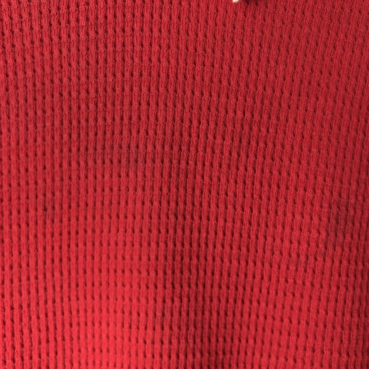 Ralph Lauren POLO by Ralph Lauren hooded half-button long-sleeved T-shirt, men's size XXL cotton red type Vintage Second Hand