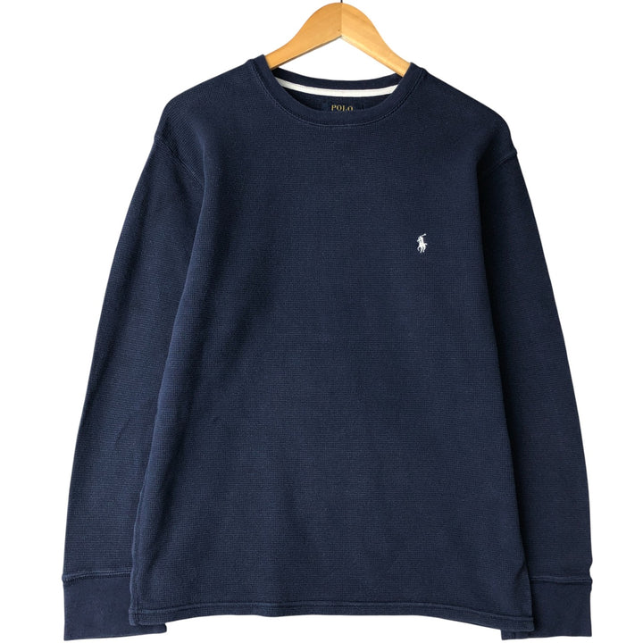 Ralph Lauren POLO RALPH LAUREN long-sleeved T-shirt, men's size L cotton navy blue type Vintage Second Hand