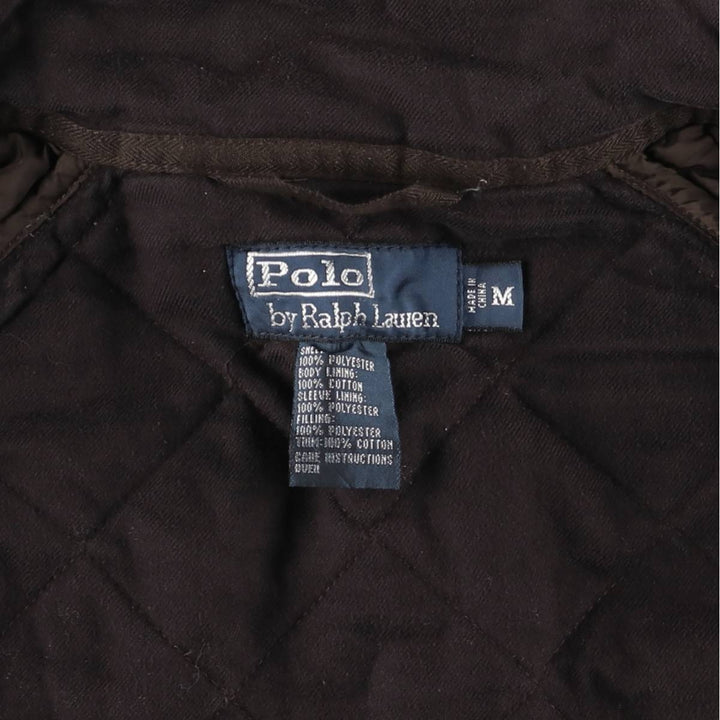 Ralph Lauren POLO by Ralph Lauren Quilted Puffer Jacket, Men's Size Medium polyester brown type Vintage Second Hand