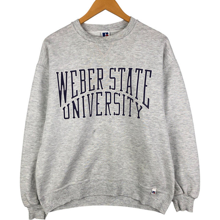90'S Russell College Sweatshirt, Made in USA, Men's L, Vintage cotton gray type Vintage Second Hand