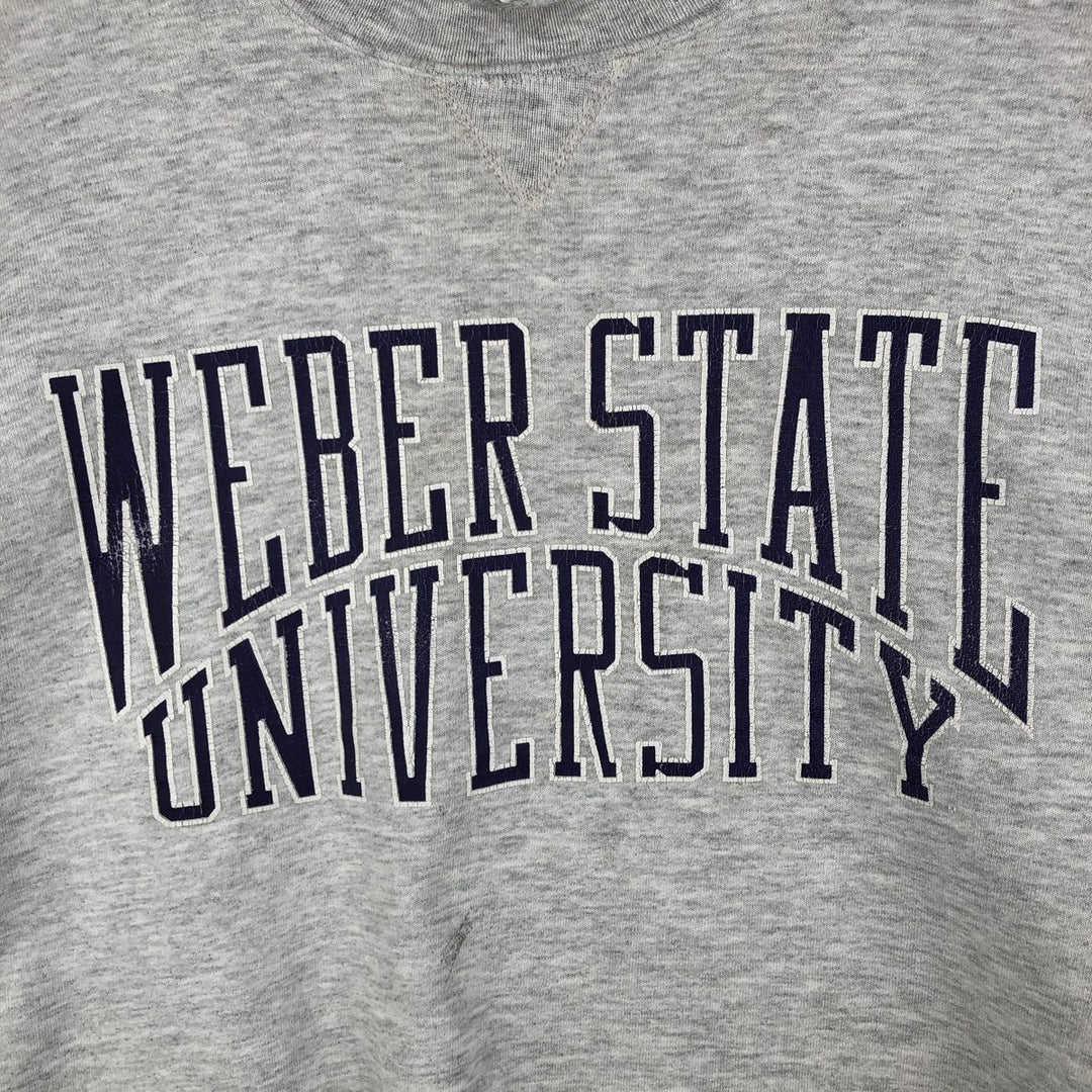 90'S Russell College Sweatshirt, Made in USA, Men's L, Vintage cotton gray type Vintage Second Hand