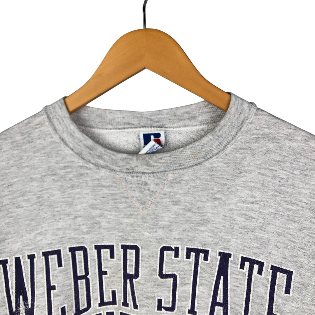 90'S Russell College Sweatshirt, Made in USA, Men's L, Vintage cotton gray type Vintage Second Hand