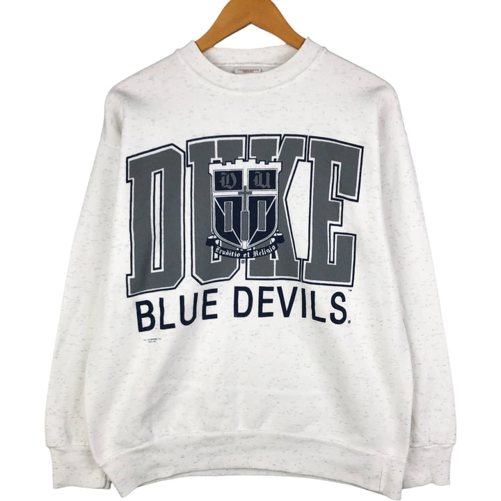 Vintage em college sweatshirt, made in the USA, men's size XL cotton pale white type Vintage Second Hand