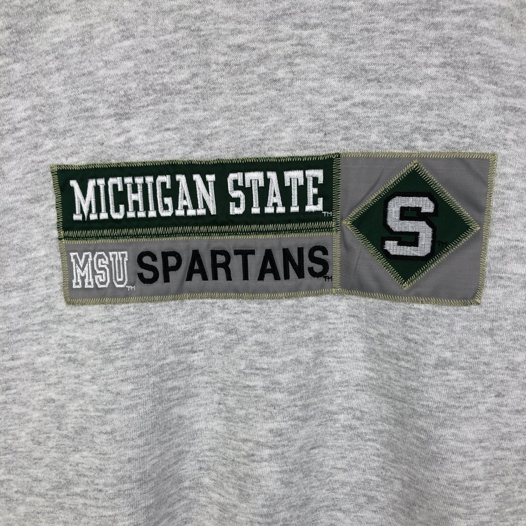 Vintage 1990'S Santee Michigan State University college sweatshirt, Made in USA, Men's XL cotton gray type Vintage Second Hand