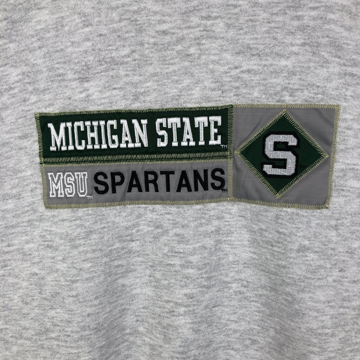 Vintage 1990'S Santee Michigan State University college sweatshirt, Made in USA, Men's XL cotton gray type Vintage Second Hand