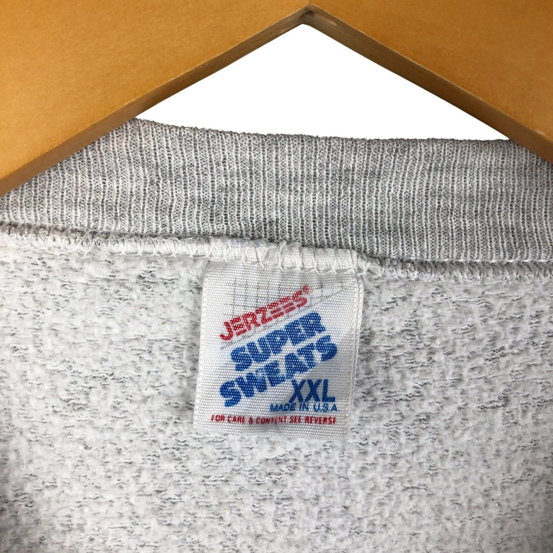 80s-90'S Jerseys Super Sweats University of Wisconsin College Character Sweatshirt cotton gray type Vintage Second Hand