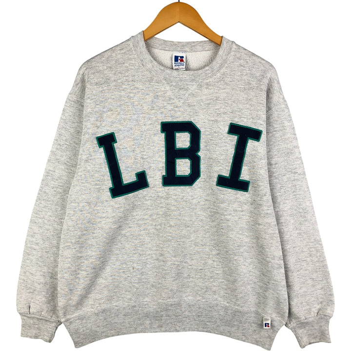 Vintage 90'S Russell ATHLETIC college sweatshirt, made in the USA, size L, men's cotton gray type Vintage Second Hand