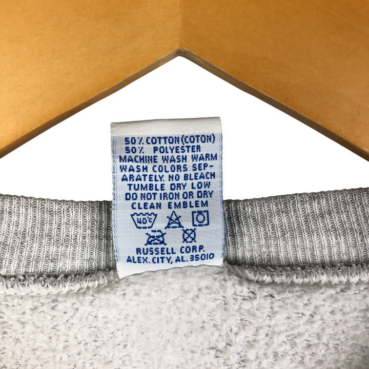 Vintage 90'S Russell ATHLETIC college sweatshirt, made in the USA, size L, men's cotton gray type Vintage Second Hand