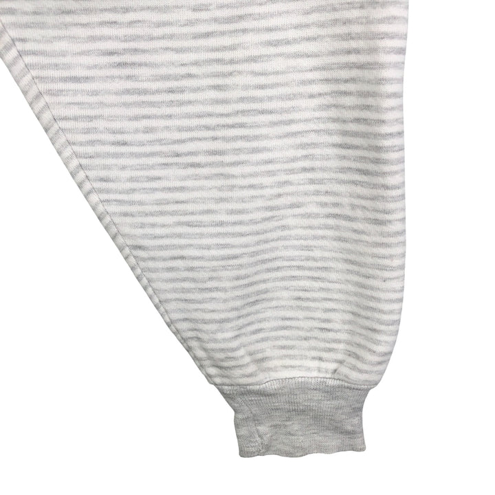 90'S Russell High Cotton Striped University of Michigan College Sweatshirt, Made in USA, Men's Size XL cotton pale white type Vintage Second Hand