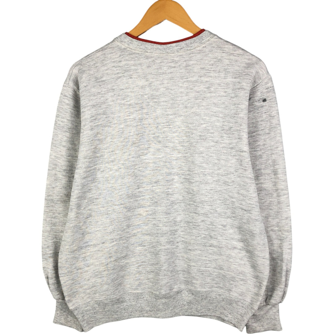 90'S Velva Sheen Triple Print College Sweatshirt, Made in USA, Men's Size L, Vintage cotton gray type Vintage Second Hand