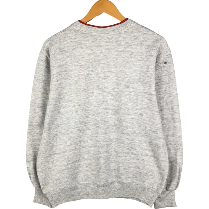 90'S Velva Sheen Triple Print College Sweatshirt, Made in USA, Men's Size L, Vintage cotton gray type Vintage Second Hand