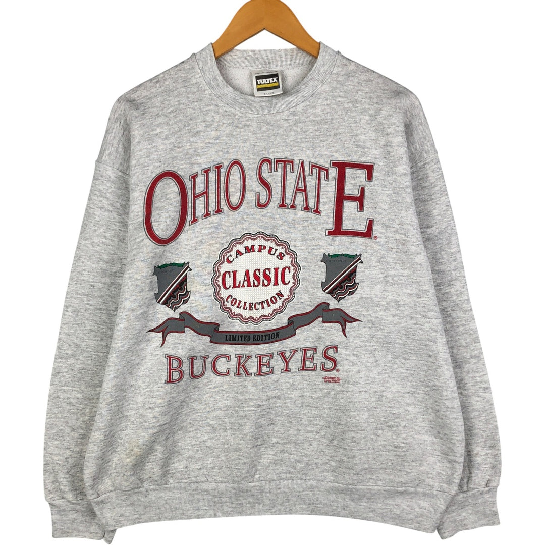 Vintage 90'S Tartex Ohio State University college sweatshirt, made in the USA, men's size XL cotton gray type Vintage Second Hand
