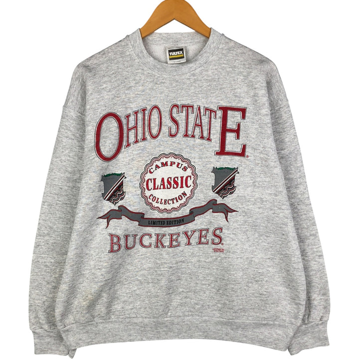 Vintage 90'S Tartex Ohio State University college sweatshirt, made in the USA, men's size XL cotton gray type Vintage Second Hand