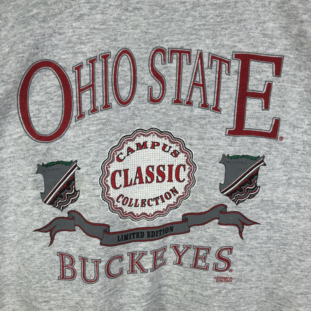 Vintage 90'S Tartex Ohio State University college sweatshirt, made in the USA, men's size XL cotton gray type Vintage Second Hand