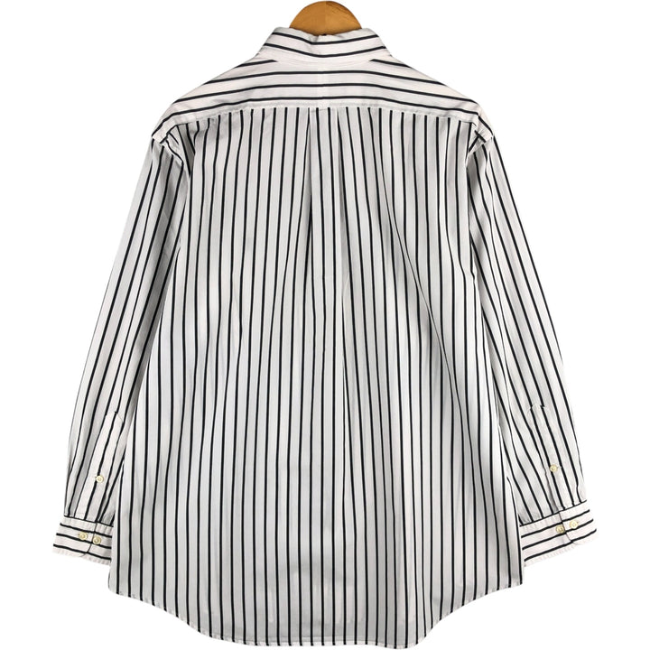 Ralph Lauren CUSTOM FIT long sleeve button down striped shirt men's XL size cotton white type Vintage Second Hand