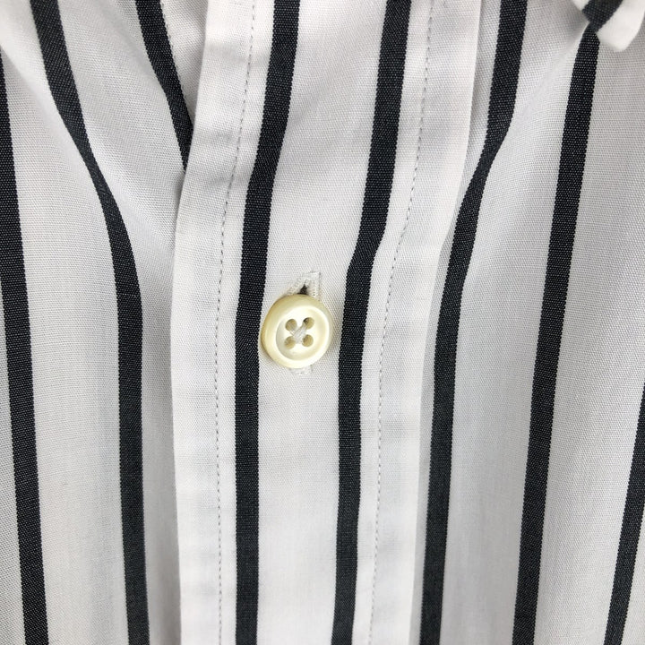 Ralph Lauren CUSTOM FIT long sleeve button down striped shirt men's XL size cotton white type Vintage Second Hand