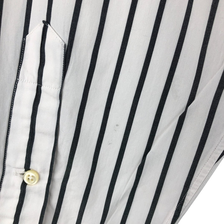 Ralph Lauren CUSTOM FIT long sleeve button down striped shirt men's XL size cotton white type Vintage Second Hand