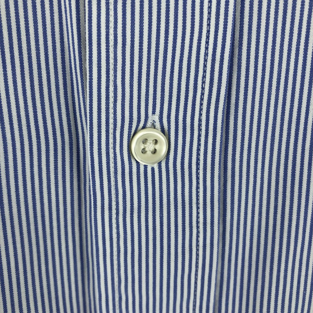 Ralph Lauren CUSTOM FIT long sleeve button down striped shirt men's size L cotton white type Vintage Second Hand