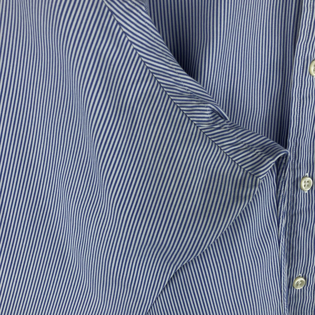 Ralph Lauren CUSTOM FIT long sleeve button down striped shirt men's size L cotton white type Vintage Second Hand