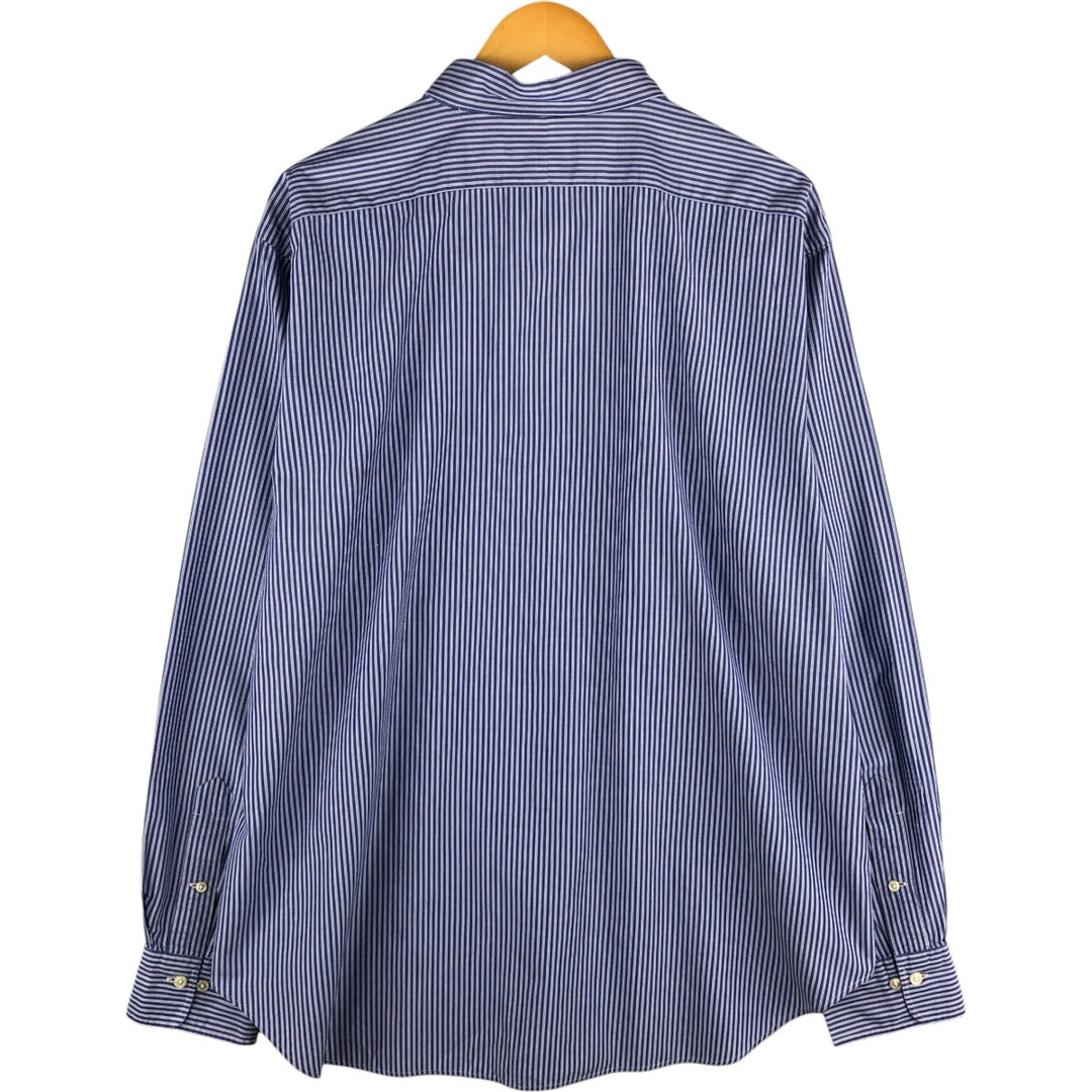 Ralph Lauren POLO by Ralph Lauren ANDREW Long Sleeve Striped Shirt Men's XL cotton blue type Vintage Second Hand