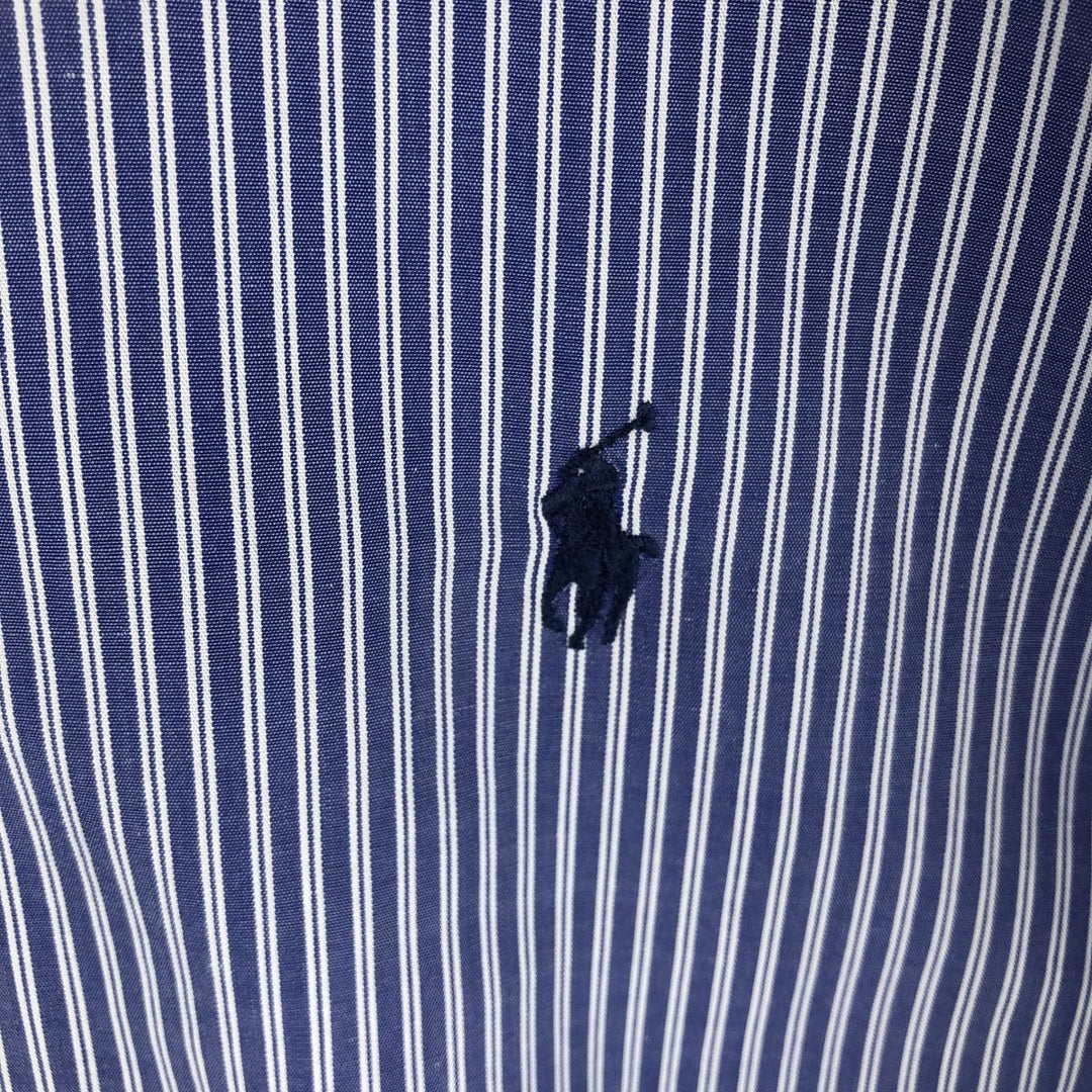 Ralph Lauren POLO by Ralph Lauren ANDREW Long Sleeve Striped Shirt Men's XL cotton blue type Vintage Second Hand