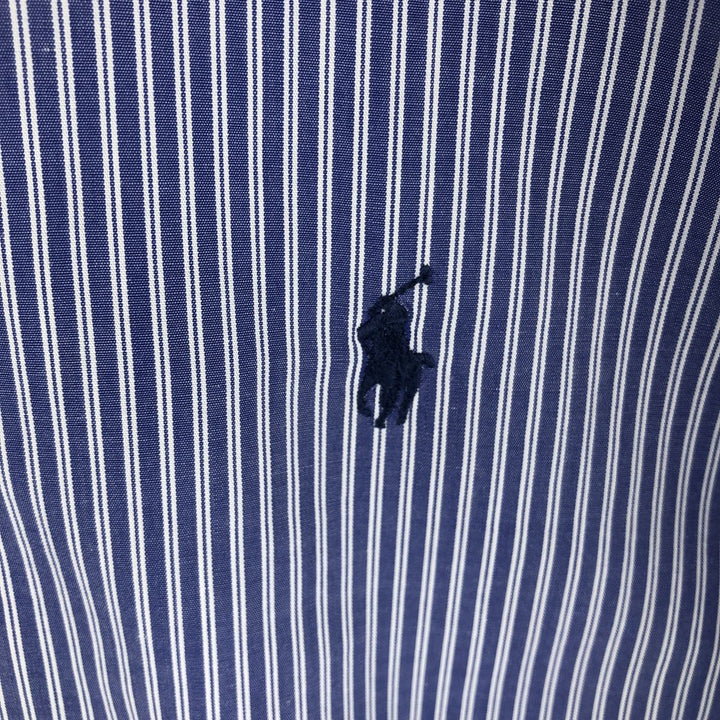 Ralph Lauren POLO by Ralph Lauren ANDREW Long Sleeve Striped Shirt Men's XL cotton blue type Vintage Second Hand