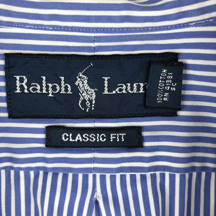 Ralph Lauren Classic Fit Long Sleeve Button Down Check Shirt Men's XL cotton Blue type light blue Vintage Second Hand