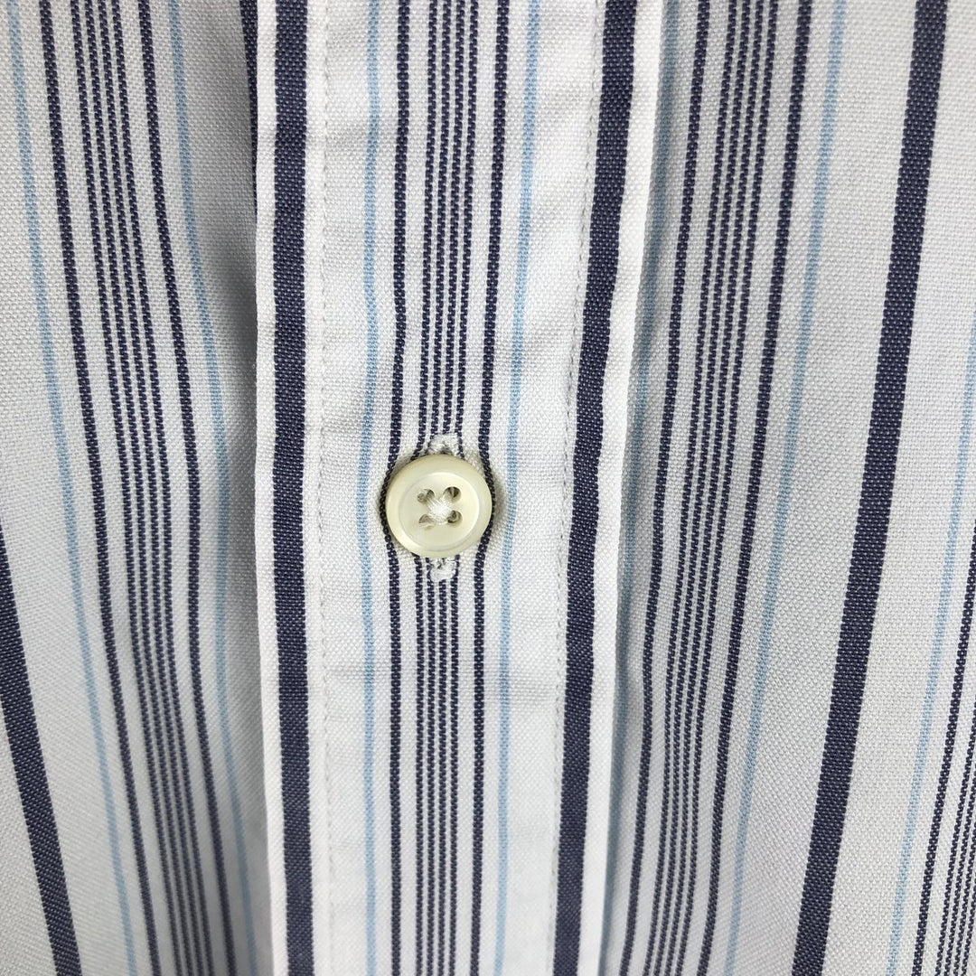 Ralph Lauren YARMOUTH Multi-stripe Long Sleeve Button-down Striped Shirt Men's XL cotton white type Vintage Second Hand