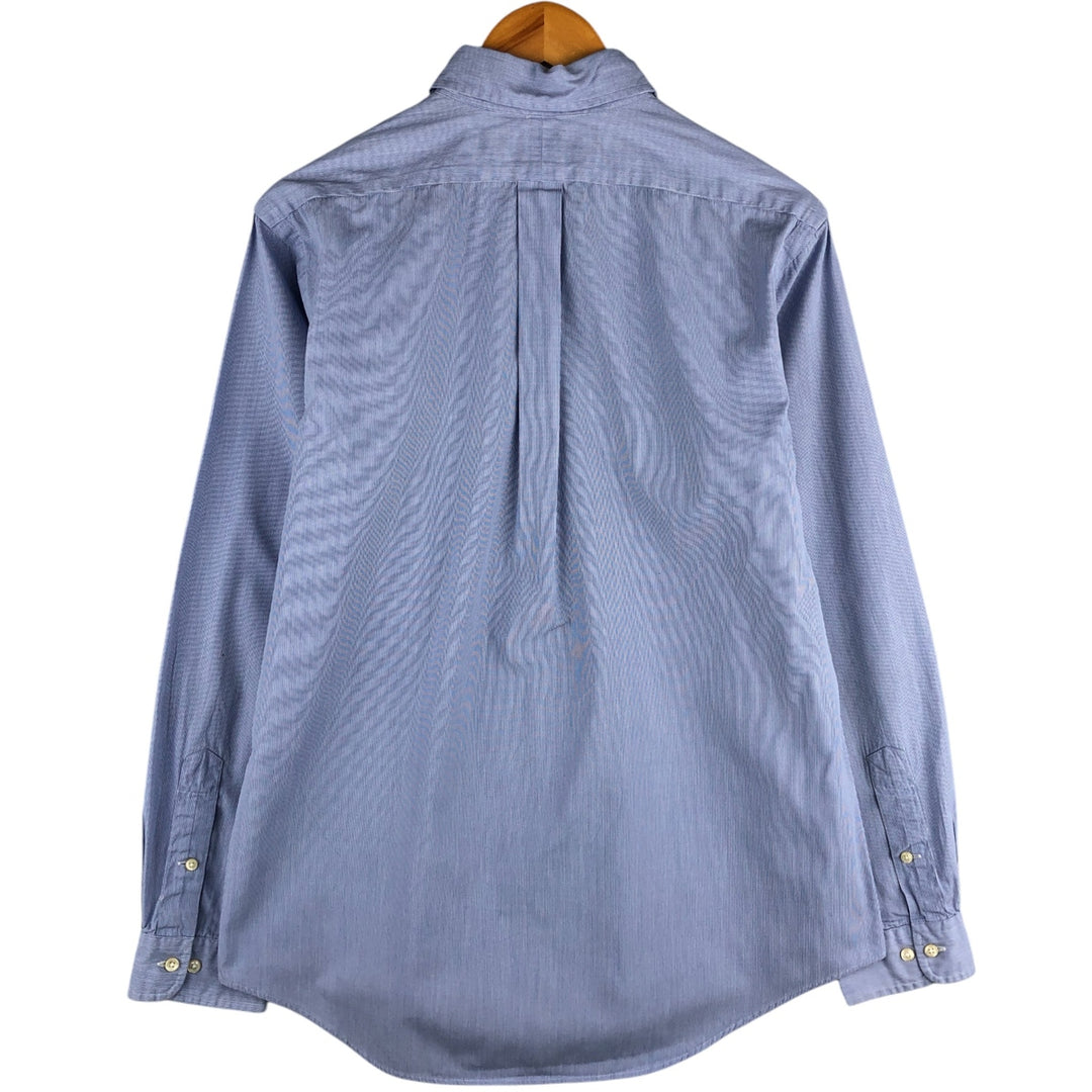 Ralph Lauren CUSTOM FIT long sleeve button down striped shirt men's size L cotton Blue type light blue Vintage Second Hand