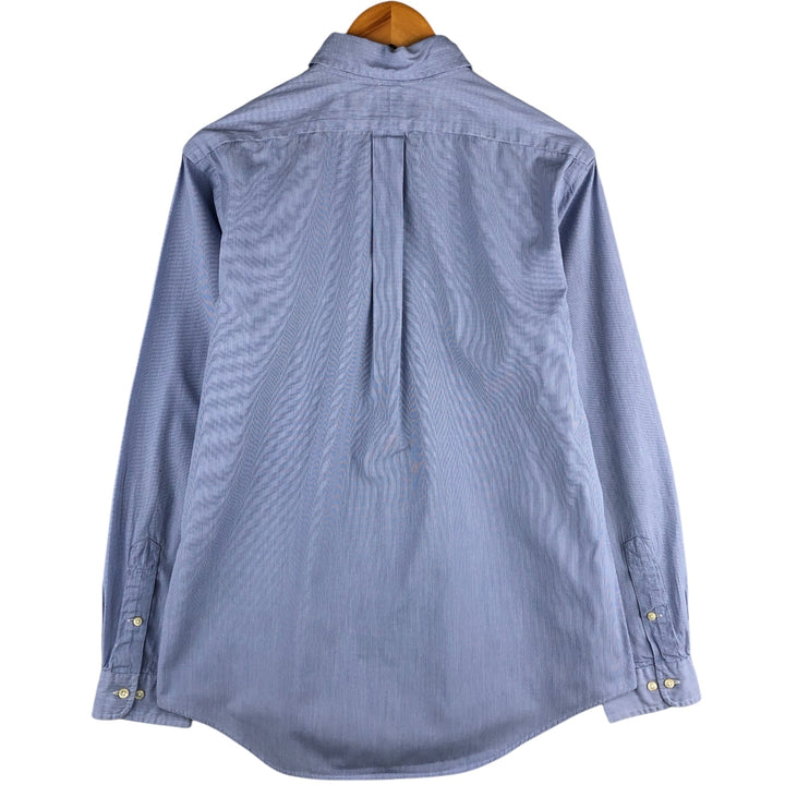 Ralph Lauren CUSTOM FIT long sleeve button down striped shirt men's size L cotton Blue type light blue Vintage Second Hand