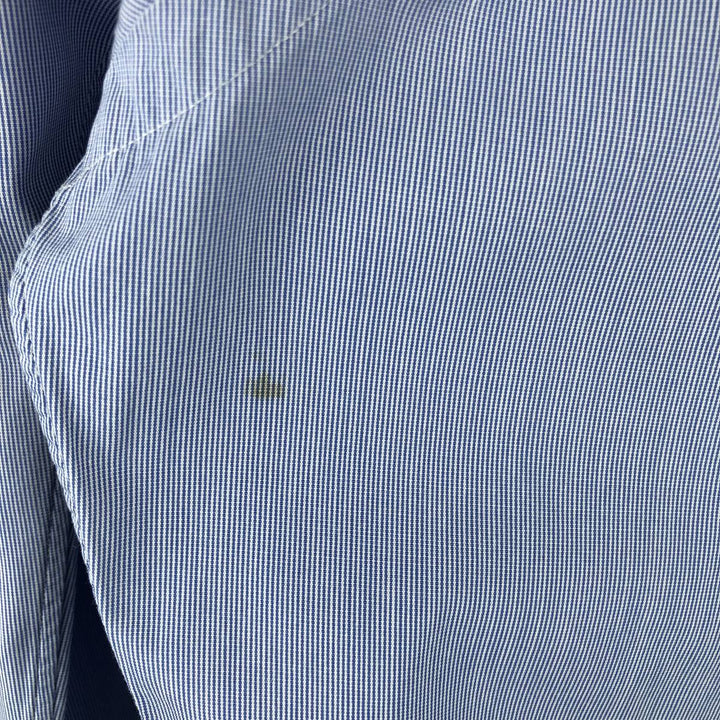 Ralph Lauren CUSTOM FIT long sleeve button down striped shirt men's size L cotton Blue type light blue Vintage Second Hand