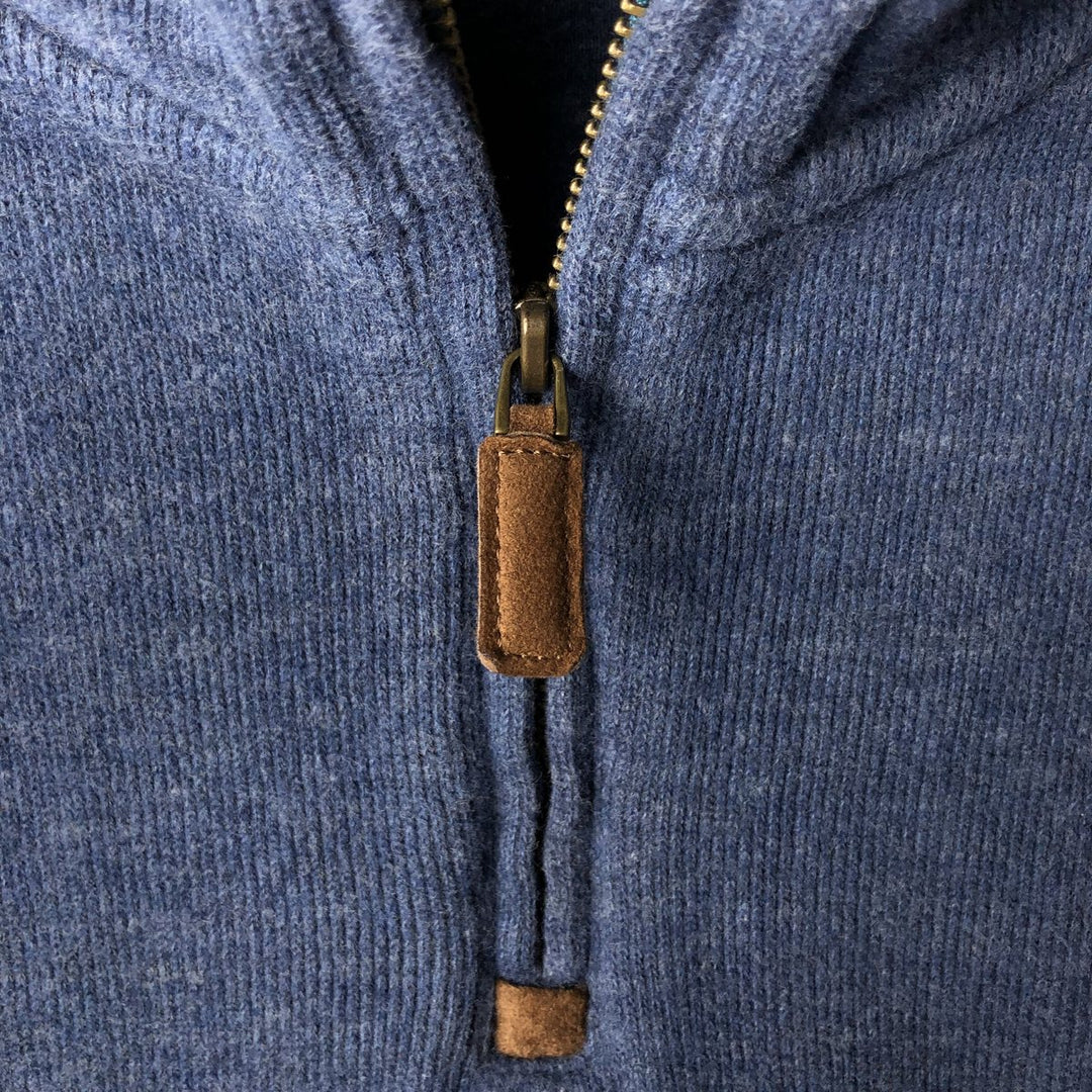 Ralph Lauren POLO RALPH LAUREN Half-zip sweatshirt, sweatshirt, men's size L cotton navy blue type Vintage Second Hand