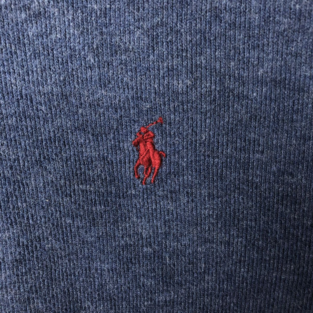 Ralph Lauren POLO RALPH LAUREN Half-zip sweatshirt, sweatshirt, men's size L cotton navy blue type Vintage Second Hand