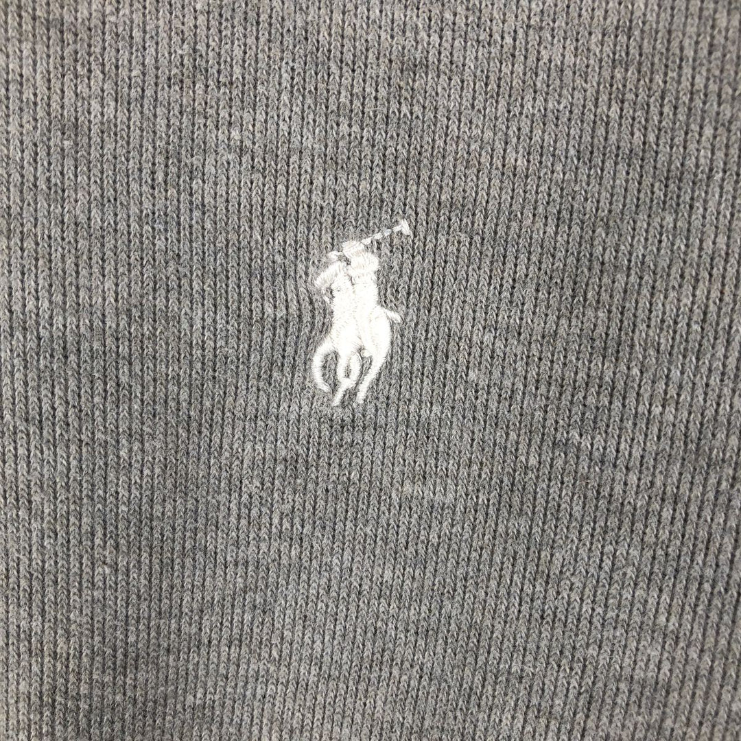 Vintage Ralph Lauren POLO RALPH LAUREN half-zip sweatshirt, size L, men's. cotton gray type Vintage Second Hand