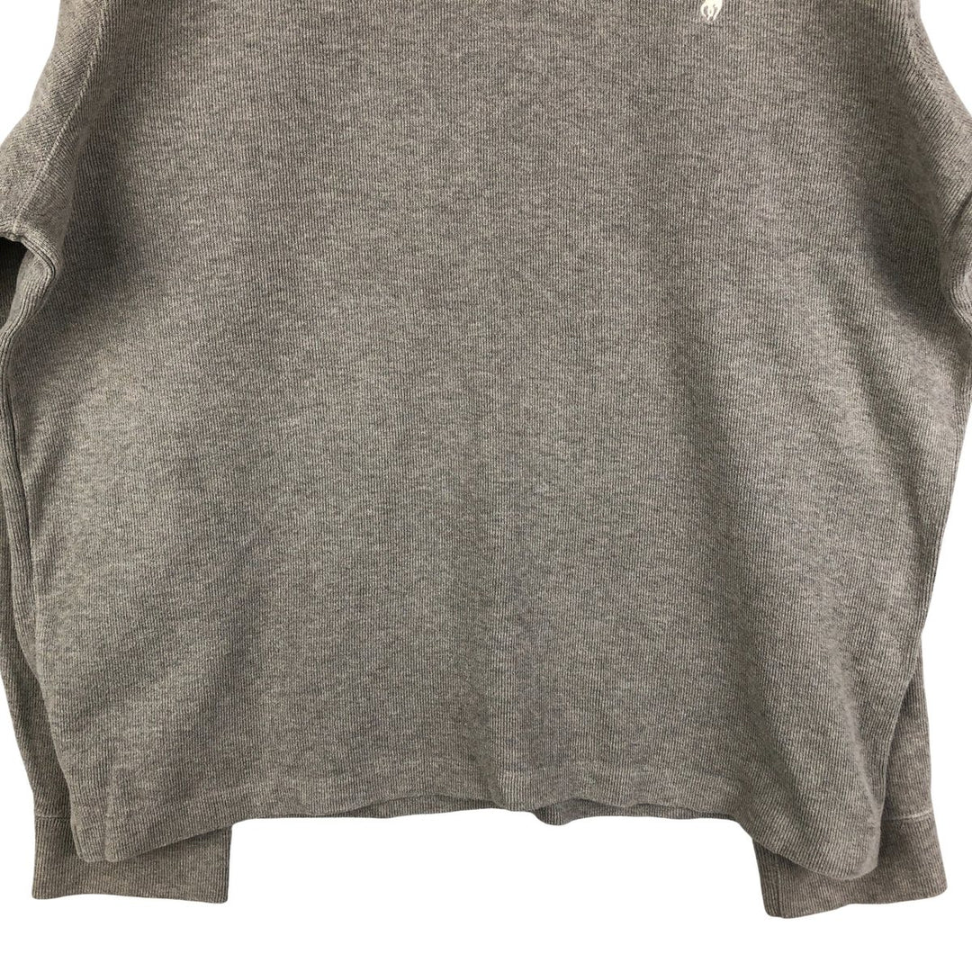 Vintage Ralph Lauren POLO RALPH LAUREN half-zip sweatshirt, size L, men's. cotton gray type Vintage Second Hand