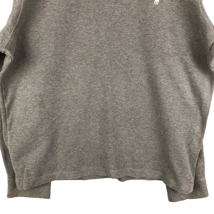 Vintage Ralph Lauren POLO RALPH LAUREN half-zip sweatshirt, size L, men's. cotton gray type Vintage Second Hand