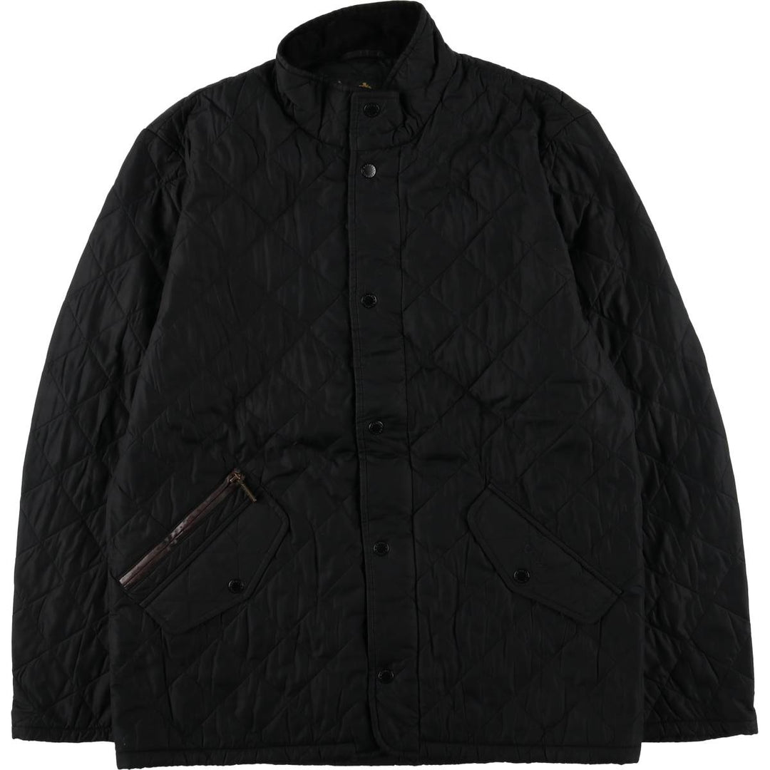 00-S Barbour 3 Warrant Quilted Puffer Jacket, Men's Size Medium unclear black type Vintage Second Hand