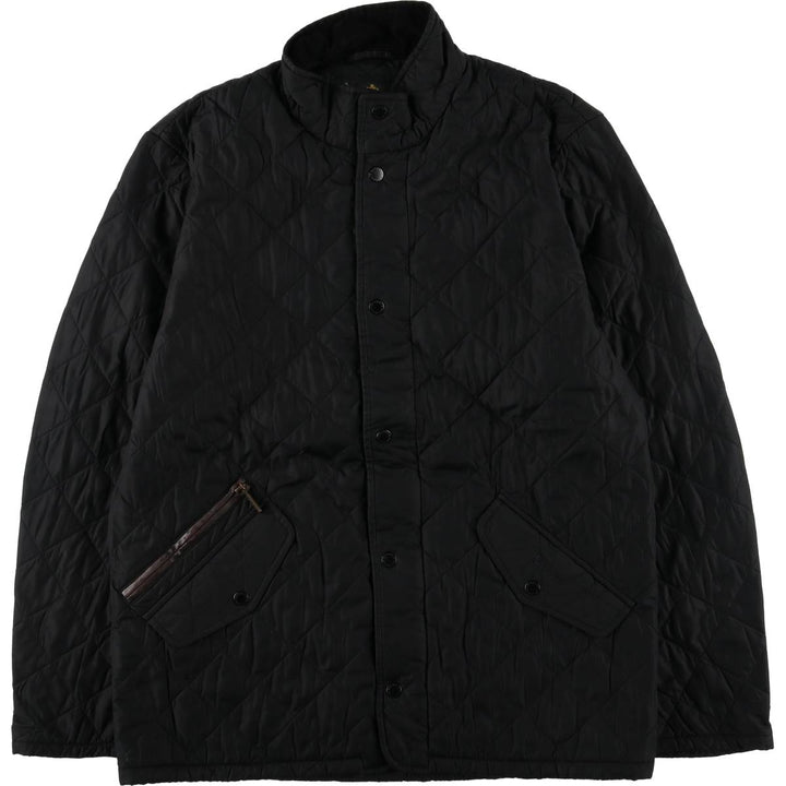 00-S Barbour 3 Warrant Quilted Puffer Jacket, Men's Size Medium unclear black type Vintage Second Hand