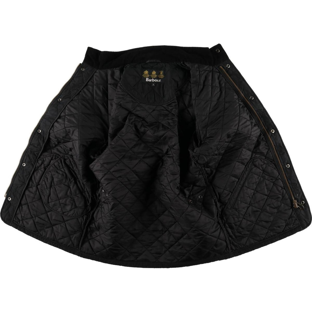 00-S Barbour 3 Warrant Quilted Puffer Jacket, Men's Size Medium unclear black type Vintage Second Hand