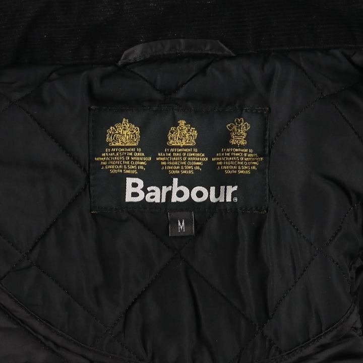 00-S Barbour 3 Warrant Quilted Puffer Jacket, Men's Size Medium unclear black type Vintage Second Hand