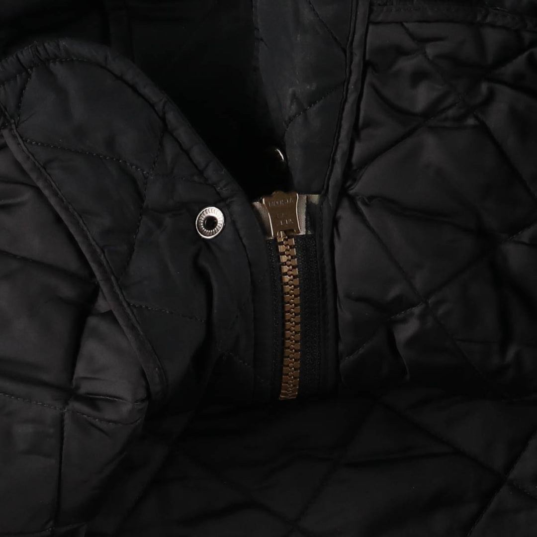 00-S Barbour 3 Warrant Quilted Puffer Jacket, Men's Size Medium unclear black type Vintage Second Hand