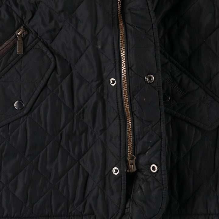 00-S Barbour 3 Warrant Quilted Puffer Jacket, Men's Size Medium unclear black type Vintage Second Hand