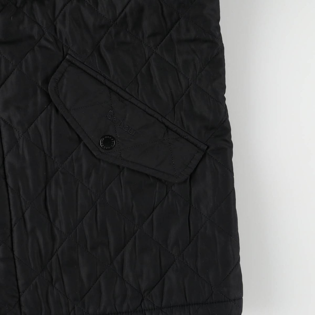 00-S Barbour 3 Warrant Quilted Puffer Jacket, Men's Size Medium unclear black type Vintage Second Hand